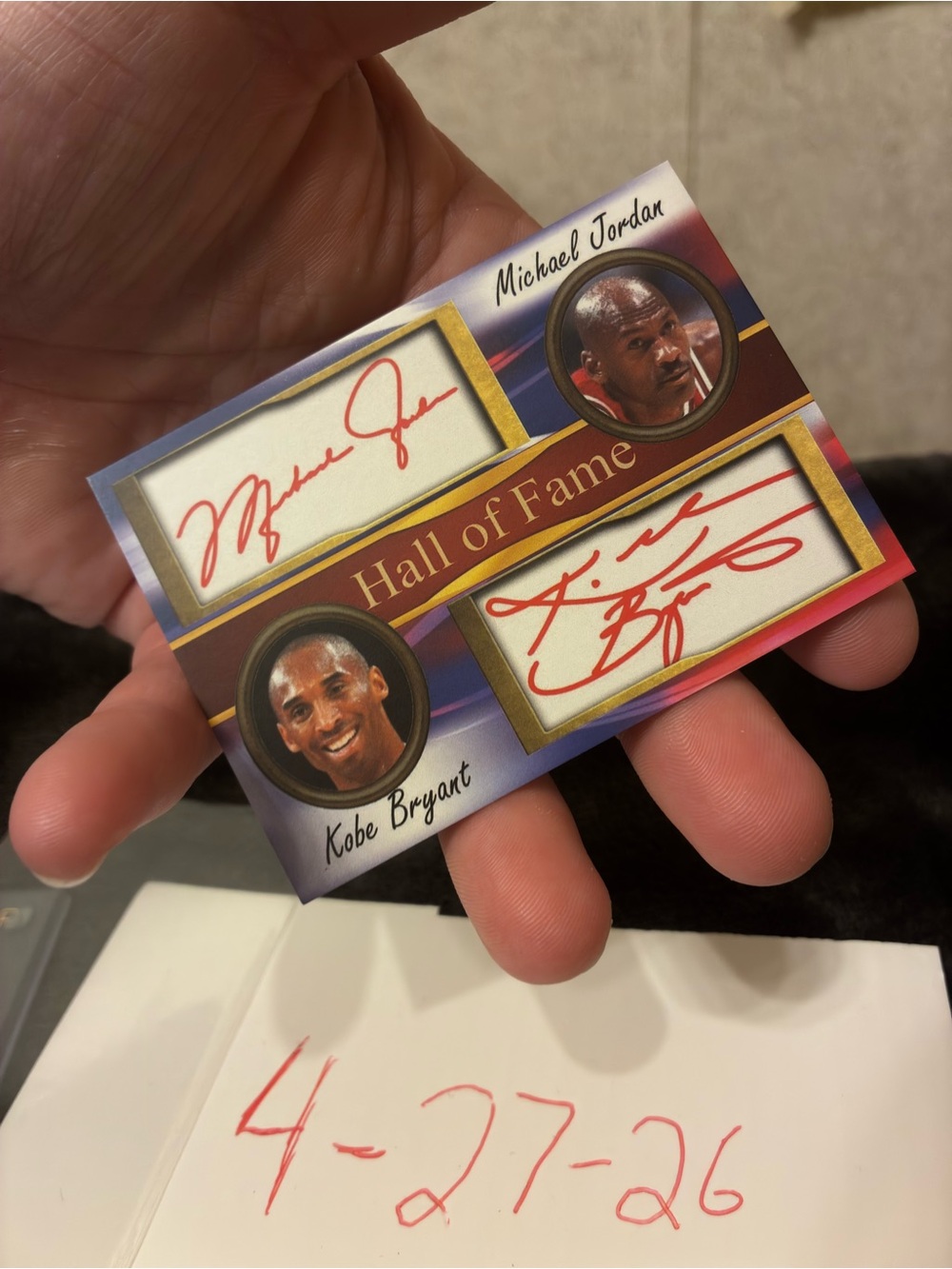 Michael Jordan and Kobe Bryan Signature Card